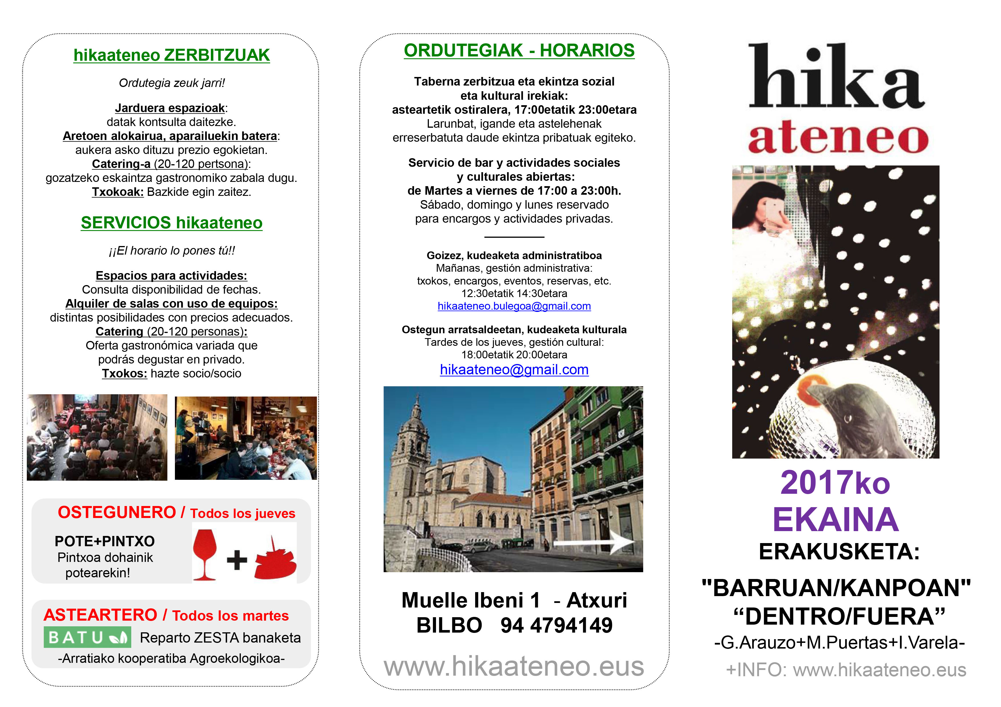 Agenda Hika Ateneo Bilbao Ekaina 2017 Junio